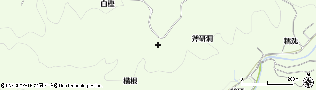 愛知県豊田市滝脇町横根周辺の地図
