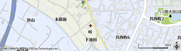 愛知県大府市共和町（峠）周辺の地図