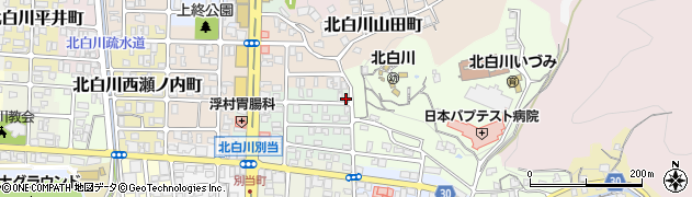 京都府京都市左京区北白川大堂町14周辺の地図
