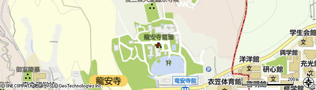 龍安寺庭園周辺の地図