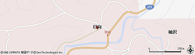 愛知県豊田市和合町日向周辺の地図