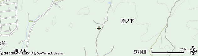 愛知県豊田市花沢町崩ノ下周辺の地図