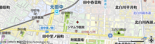 京都府京都市左京区田中西樋ノ口町周辺の地図