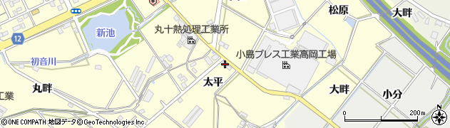 愛知県豊田市住吉町太平周辺の地図