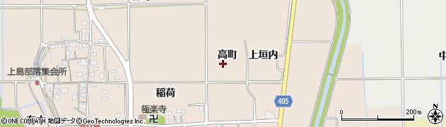 京都府亀岡市河原林町勝林島高町周辺の地図