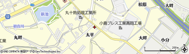 愛知県豊田市住吉町（太平）周辺の地図