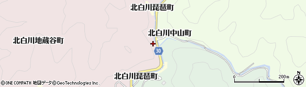 京都府京都市左京区北白川地蔵谷町周辺の地図