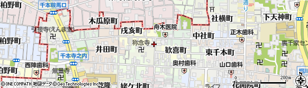 京都府京都市上京区西熊町周辺の地図
