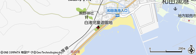 千葉県南房総市和田町白渚2周辺の地図