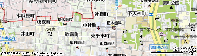 京都府京都市上京区東社町周辺の地図