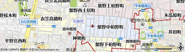 京都府京都市北区紫野中柏野町周辺の地図