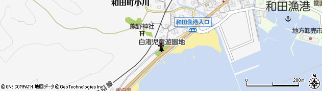 千葉県南房総市和田町白渚4周辺の地図