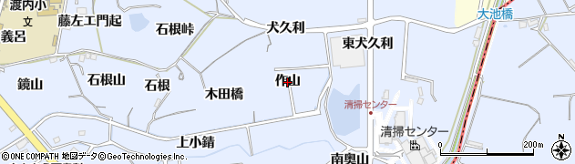 愛知県東海市荒尾町（作山）周辺の地図