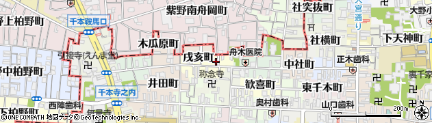京都府京都市上京区戌亥町150周辺の地図
