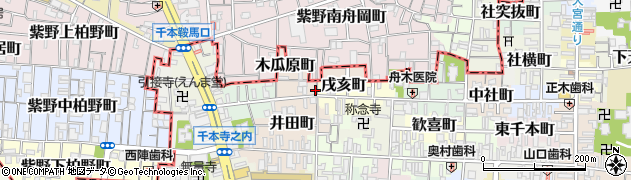 京都府京都市上京区西芦山寺町113周辺の地図
