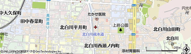 京都府京都市左京区北白川伊織町54周辺の地図