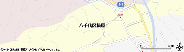 兵庫県多可町（多可郡）八千代区横屋周辺の地図