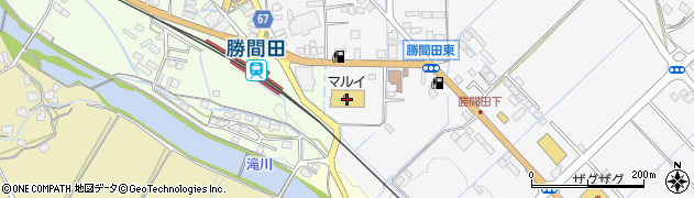 マルイ　勝央店周辺の地図