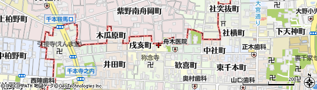 京都府京都市上京区戌亥町156周辺の地図