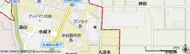 愛知県大府市北崎町清水周辺の地図