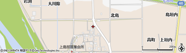 京都府亀岡市河原林町勝林島（北島）周辺の地図