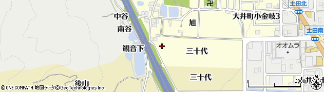 京都府亀岡市大井町小金岐三十代周辺の地図