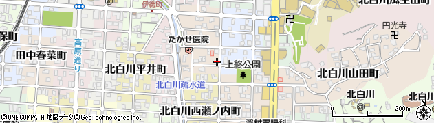 京都府京都市左京区北白川伊織町48周辺の地図