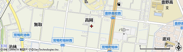 愛知県豊田市鴛鴨町高岡192周辺の地図