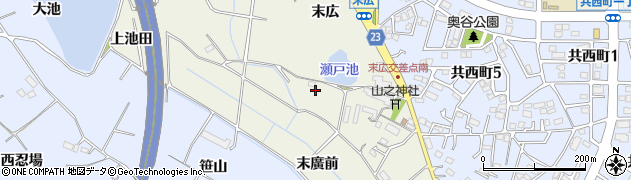 愛知県大府市共和町末広22周辺の地図