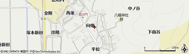 京都府亀岡市千歳町毘沙門（向畑）周辺の地図