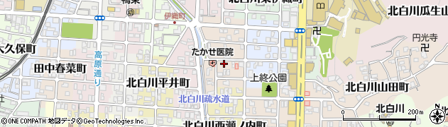 京都府京都市左京区北白川伊織町40周辺の地図