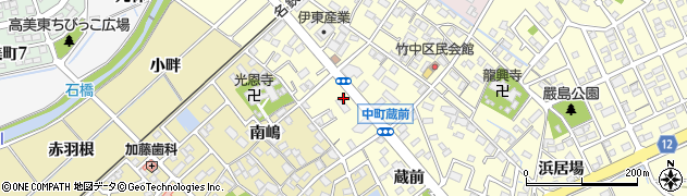愛知県豊田市中町（中前）周辺の地図