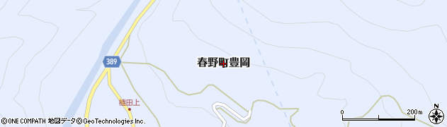 静岡県浜松市天竜区春野町豊岡周辺の地図