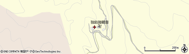 京都府亀岡市稗田野町鹿谷（大タワ）周辺の地図