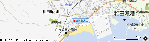 千葉県南房総市和田町白渚25周辺の地図