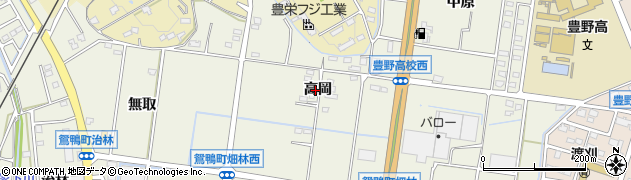 愛知県豊田市鴛鴨町高岡186周辺の地図