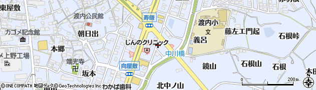 愛知県東海市荒尾町（寿鎌）周辺の地図