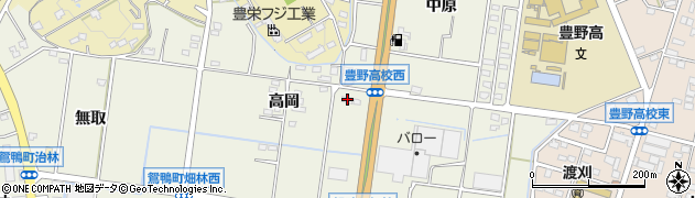 愛知県豊田市鴛鴨町高岡202周辺の地図