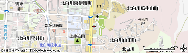 京都府京都市左京区北白川上終町22周辺の地図
