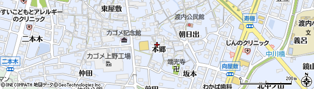 愛知県東海市荒尾町（本郷）周辺の地図