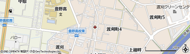 愛知県豊田市渡刈町上大新田周辺の地図