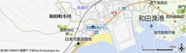 千葉県南房総市和田町白渚22周辺の地図