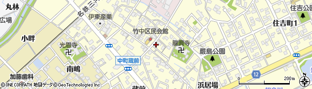 愛知県豊田市中町中郷周辺の地図