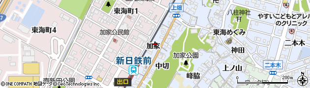 愛知県東海市荒尾町加家周辺の地図