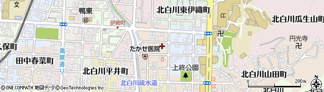 京都府京都市左京区北白川伊織町25周辺の地図
