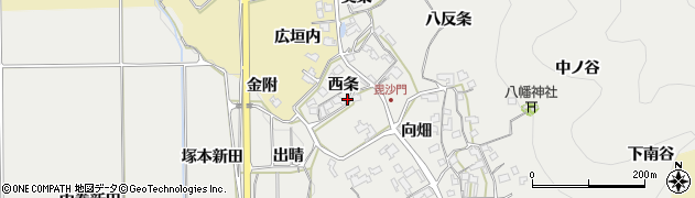 京都府亀岡市千歳町毘沙門西条周辺の地図