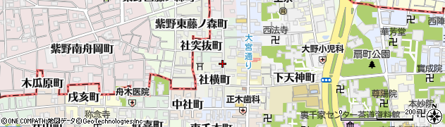 京都府京都市上京区竪社南半町周辺の地図