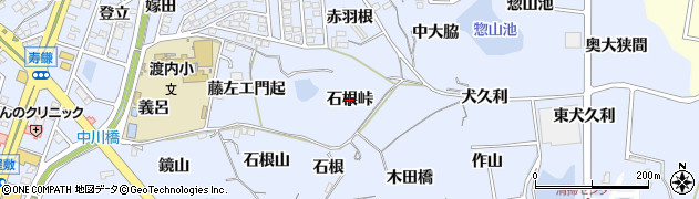愛知県東海市荒尾町（石根峠）周辺の地図