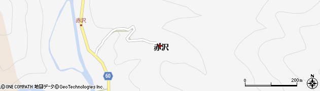 静岡県静岡市葵区赤沢周辺の地図