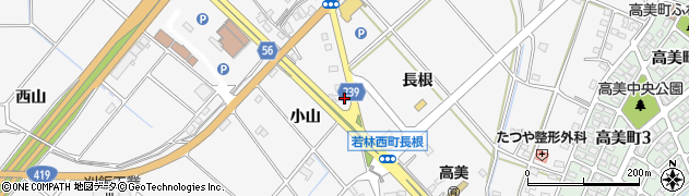 愛知県豊田市若林西町（小山）周辺の地図